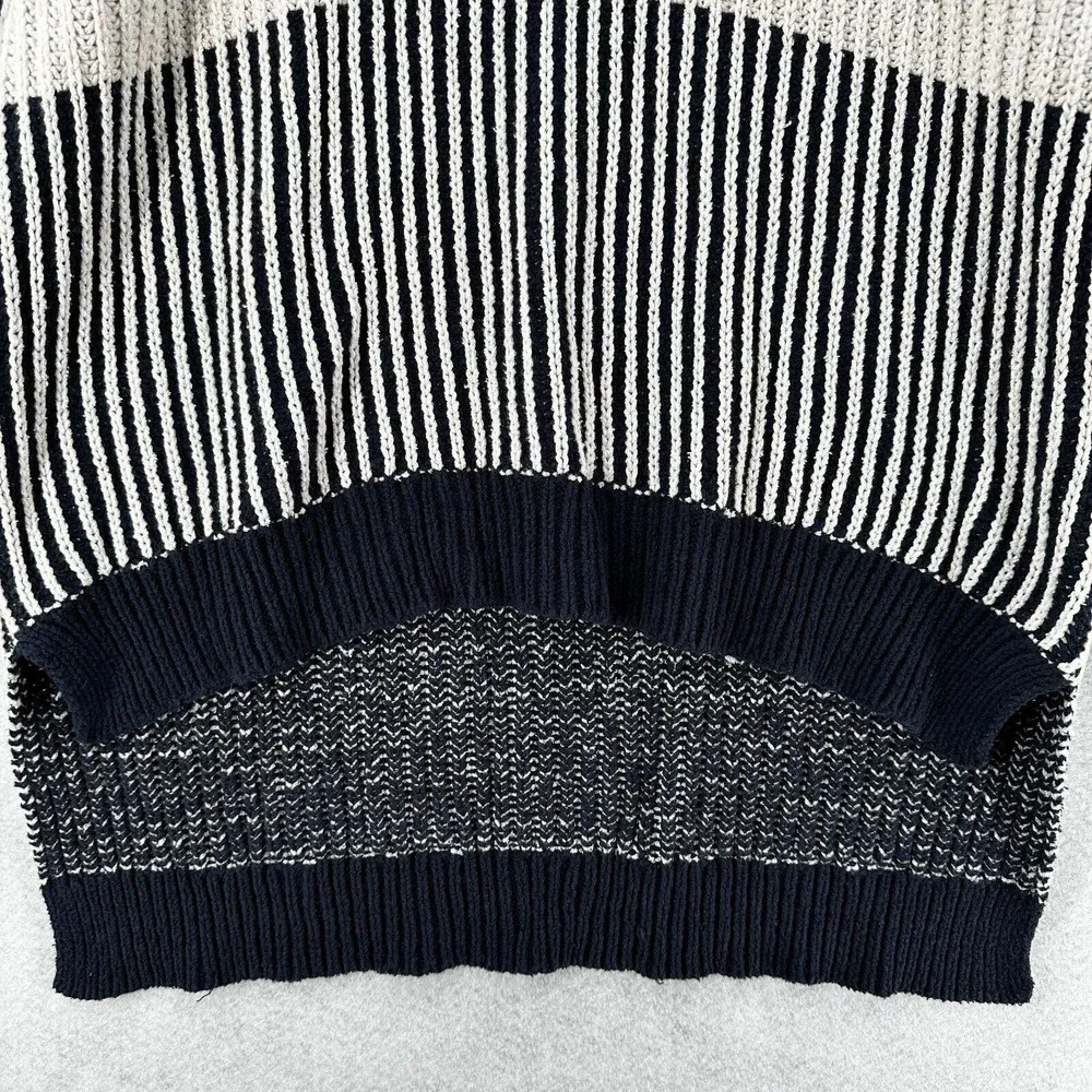 One x One Teaspoon Tunic Sweater Womens LARGE Blue Ivory Oversized‎ Striped - Picture 4 of 15
